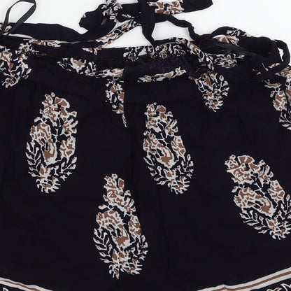 SheIn Womens Black Floral  Culotte Shorts Size L