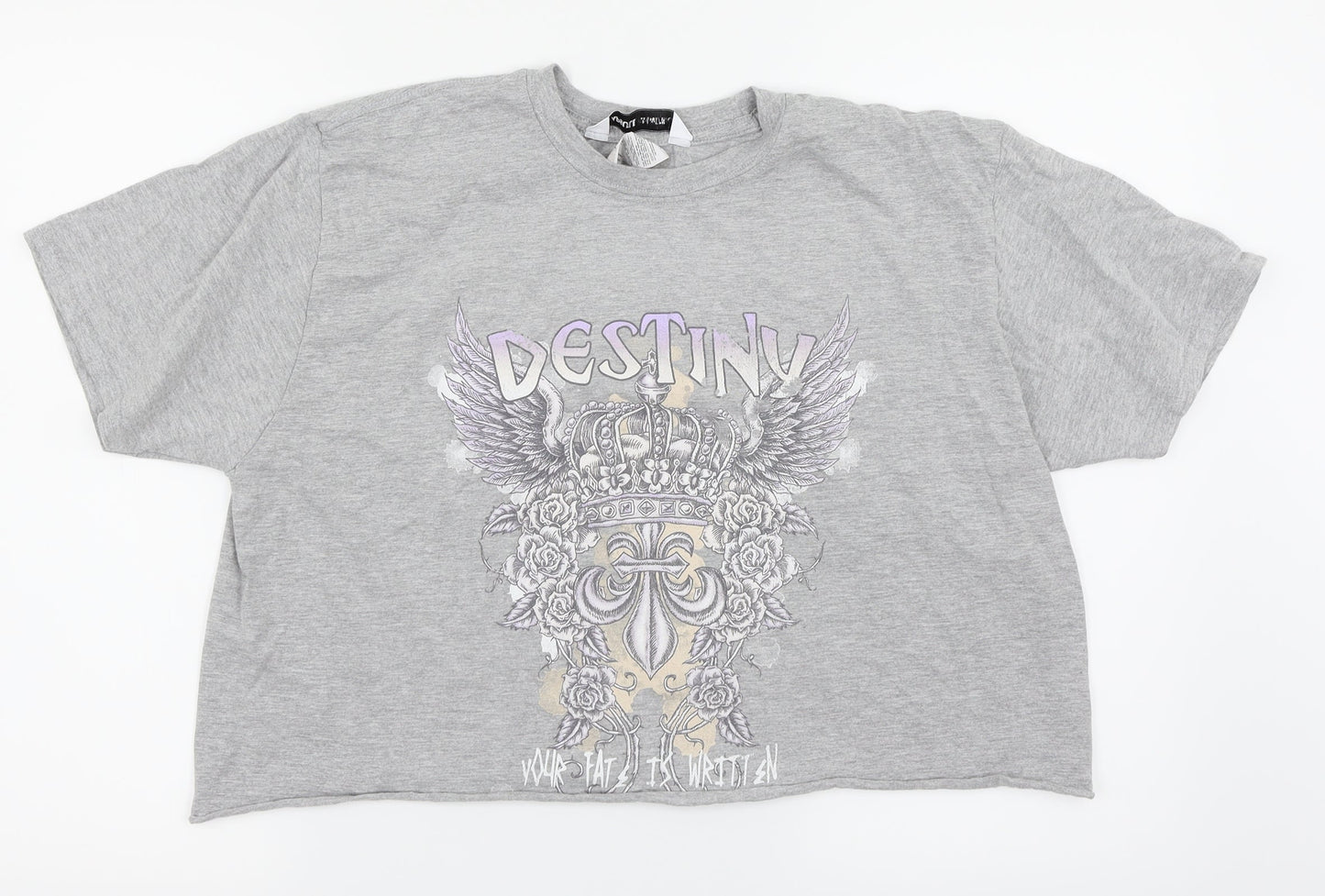 Capsule Womens White   Cropped T-Shirt Size XL