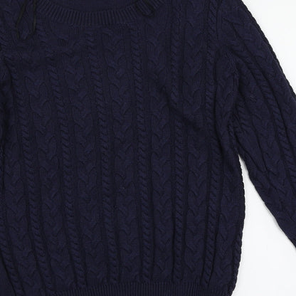 H&M Womens Blue Argyle/Diamond  Pullover Jumper Size S