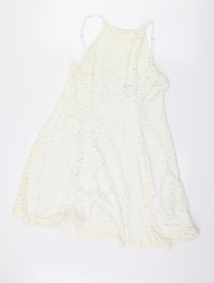 New Look Womens Ivory   Skater Dress  Size 14