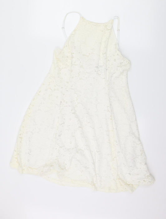 New Look Womens Ivory   Skater Dress  Size 14