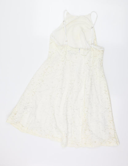 New Look Womens Ivory   Skater Dress  Size 14