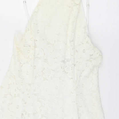 New Look Womens Ivory   Skater Dress  Size 14