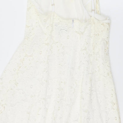 New Look Womens Ivory   Skater Dress  Size 14