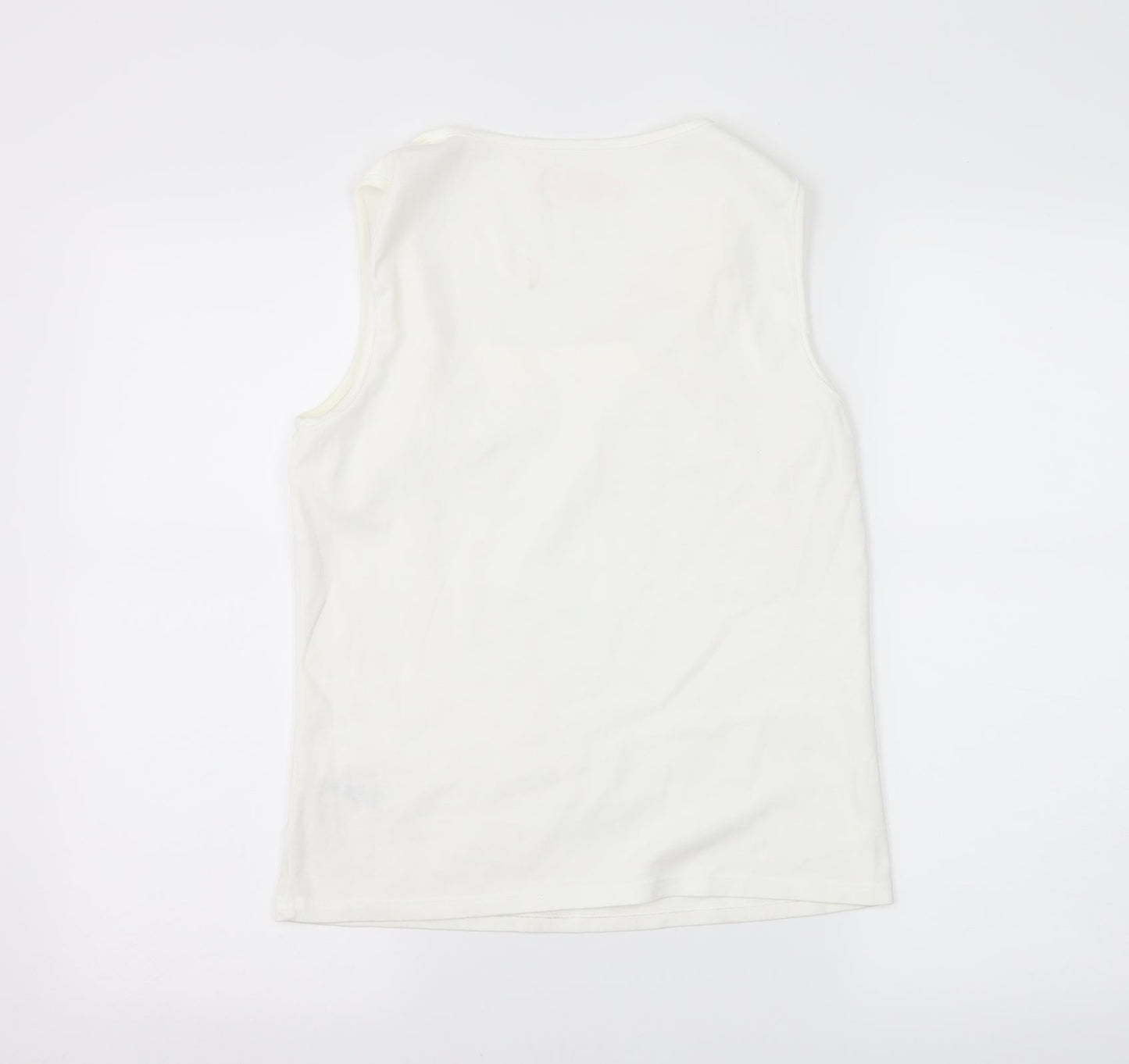 Womens UK Size 14 BHS White Basic T-Shirt