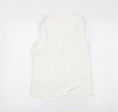 Womens UK Size 14 BHS White Basic T-Shirt