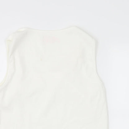 Womens UK Size 14 BHS White Basic T-Shirt