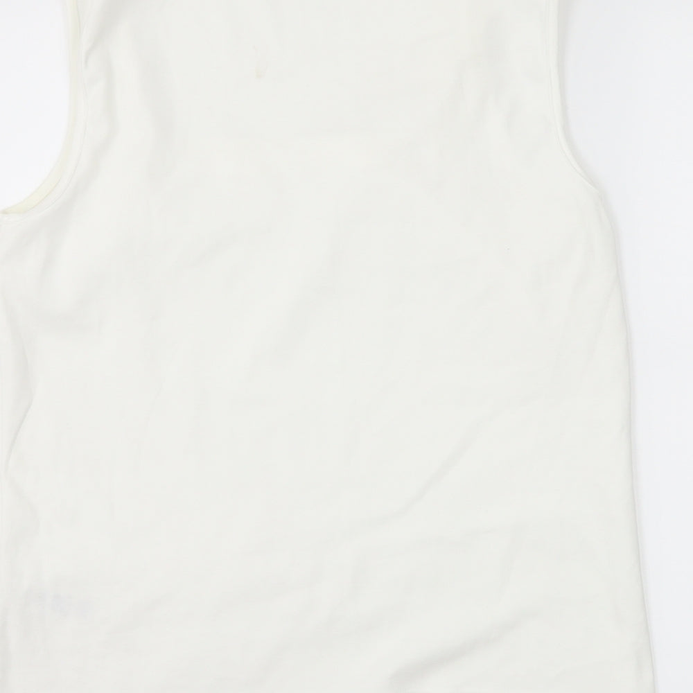 Womens UK Size 14 BHS White Basic T-Shirt