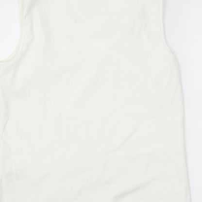 Womens UK Size 14 BHS White Basic T-Shirt