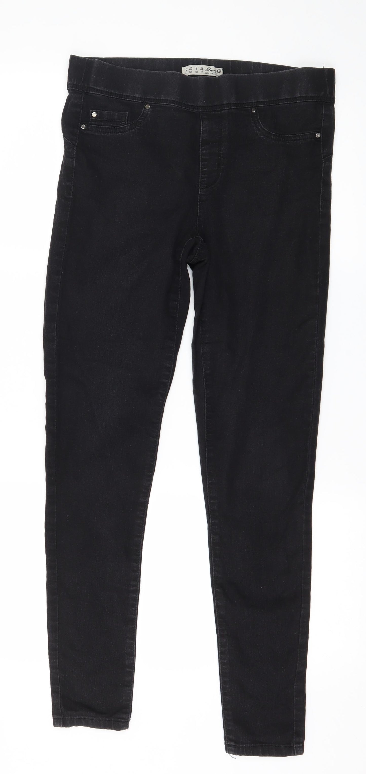 Denim & Co. Womens Grey  Denim Jegging Jeans Size 12 L27 in