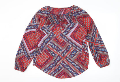 Womens UK Size 10 Dorothy Perkins Multicoloured Basic Blouse