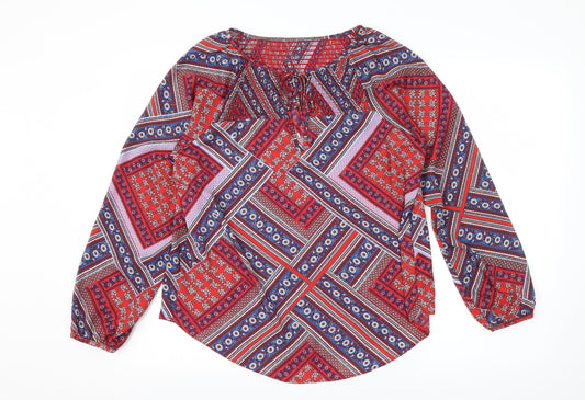 Womens UK Size 10 Dorothy Perkins Multicoloured Basic Blouse