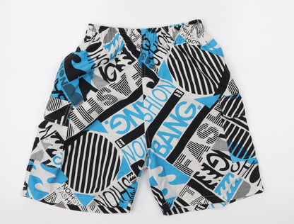 LZF Mens Multicoloured Geometric  Sweat Shorts Size S