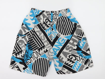 LZF Mens Multicoloured Geometric  Sweat Shorts Size S
