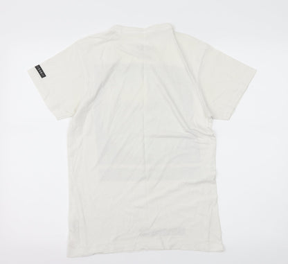 Mens UK Size XS Cedar Wood State White  T-Shirt
