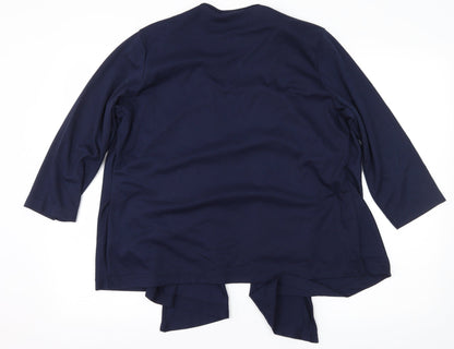 Womens UK Size 18 Viz-A-Viz Blue Basic T-Shirt