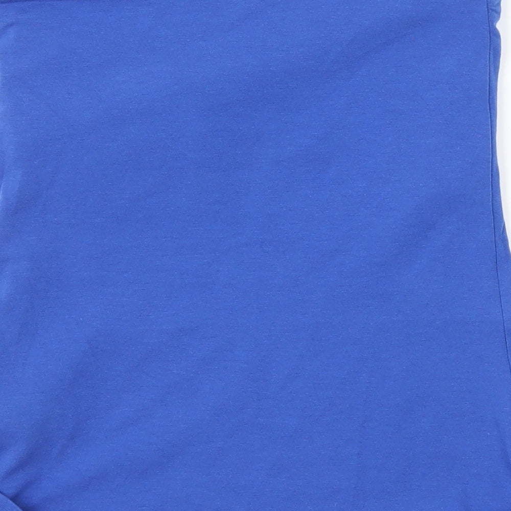 Womens UK Size XS H&M Blue Basic T-Shirt