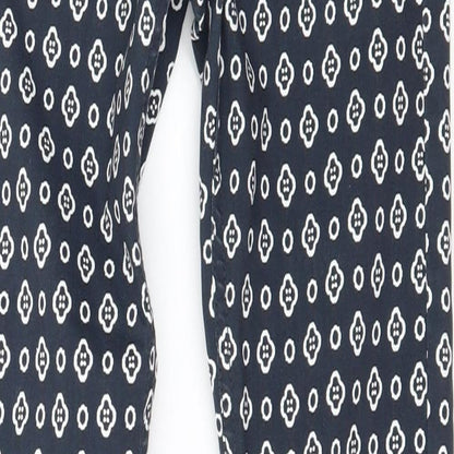 H&M Womens Blue Geometric Denim Skinny Jeans Size 4 L28 in