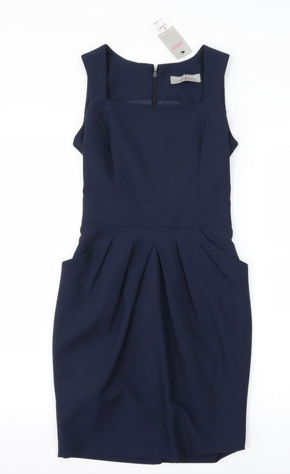 Dorothy Perkins Womens Blue   Sheath  Size 4