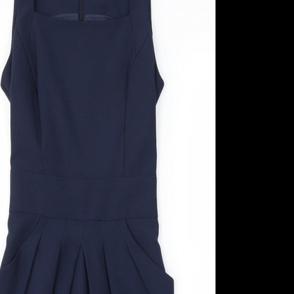 Dorothy Perkins Womens Blue   Sheath  Size 4