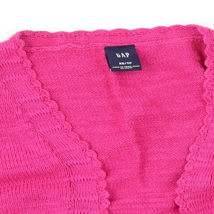 Gap Womens Pink  Knit Shrug Jumper Size XS