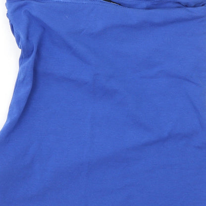 Womens UK Size XS H&M Blue Basic T-Shirt