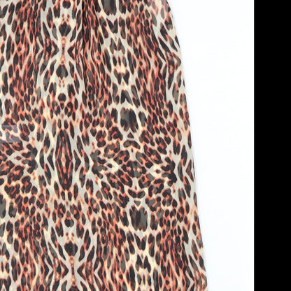 Womens UK Size 8 New Look Brown Basic Blouse