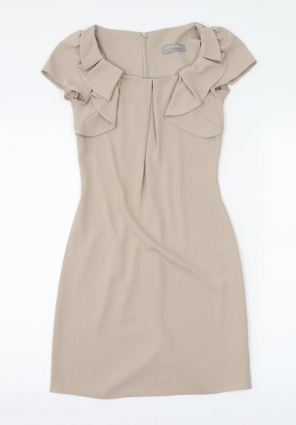 Dorothy Perkins Womens Beige   Sheath  Size 4