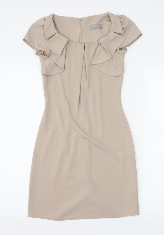 Dorothy Perkins Womens Beige   Sheath  Size 4