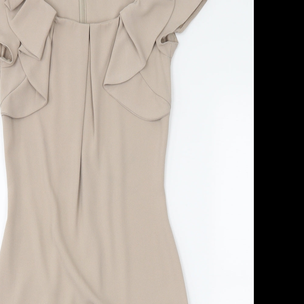 Dorothy Perkins Womens Beige   Sheath  Size 4