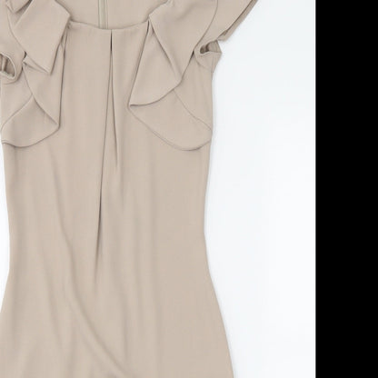 Dorothy Perkins Womens Beige   Sheath  Size 4