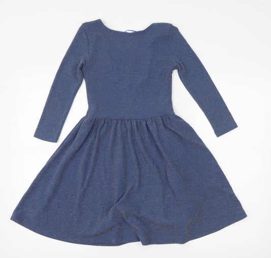 Topshop Womens Blue   Skater Dress  Size 8  - Low Back