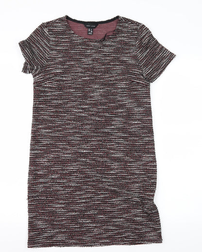 New Look Womens Multicoloured Striped Knit T-Shirt Dress  Size 6