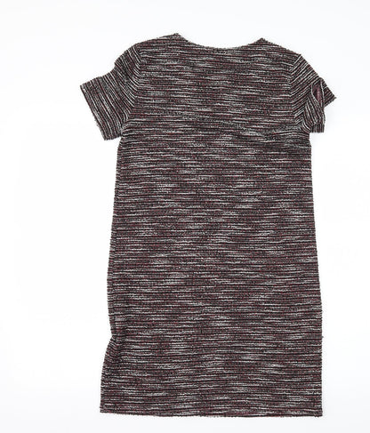 New Look Womens Multicoloured Striped Knit T-Shirt Dress  Size 6