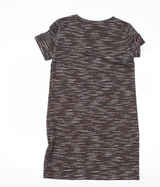 New Look Womens Multicoloured Striped Knit T-Shirt Dress  Size 6