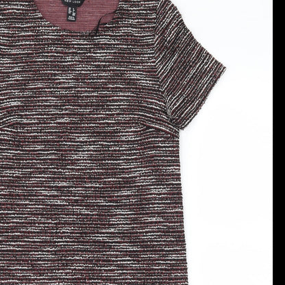 New Look Womens Multicoloured Striped Knit T-Shirt Dress  Size 6