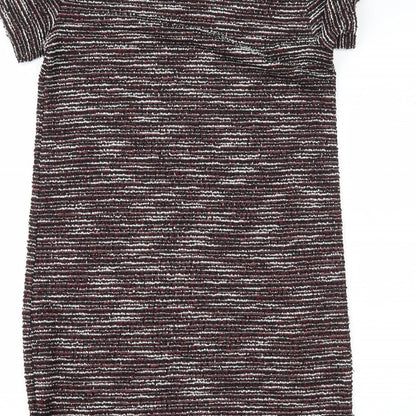 New Look Womens Multicoloured Striped Knit T-Shirt Dress  Size 6