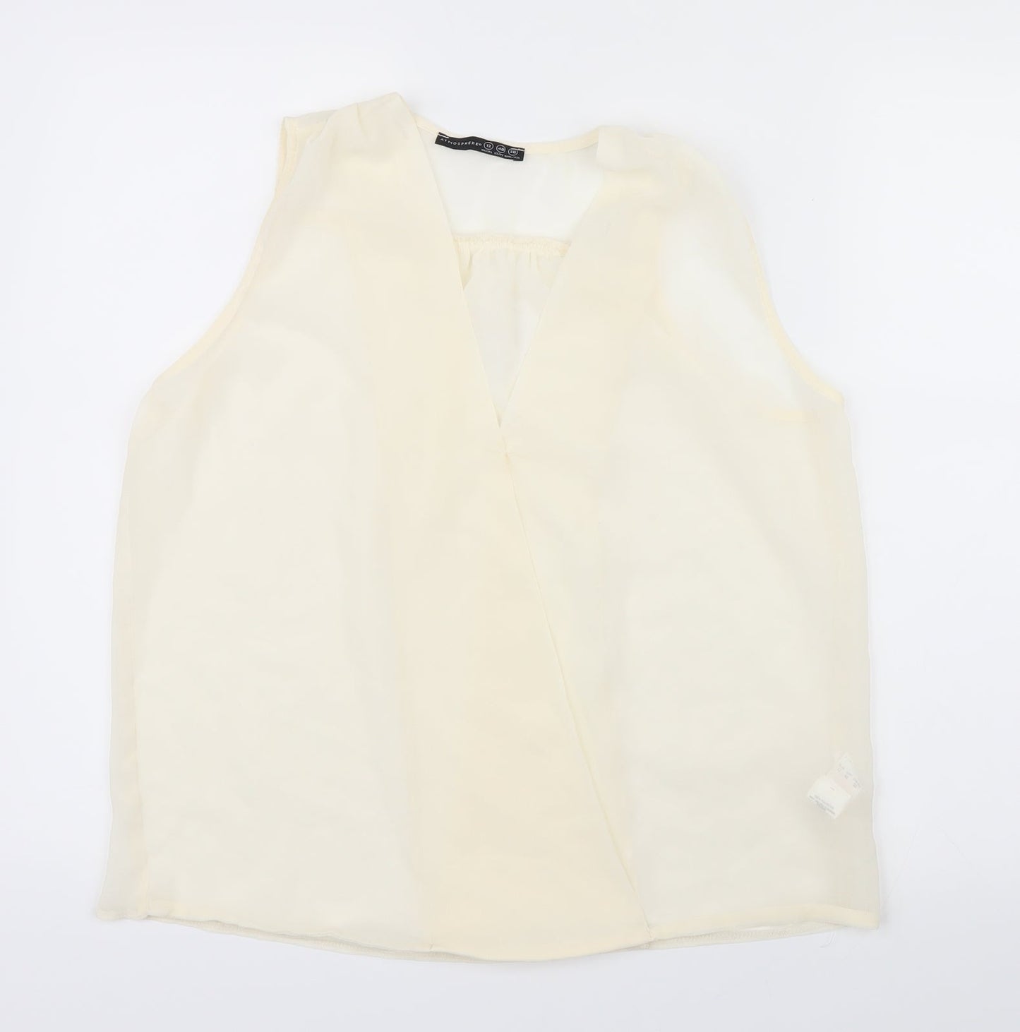 Atmosphere Womens White  Mesh Basic Blouse Size 12