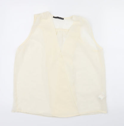 Atmosphere Womens White  Mesh Basic Blouse Size 12