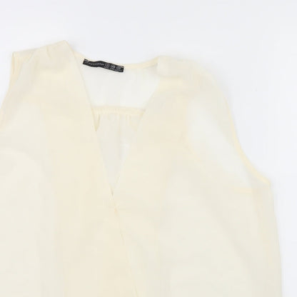 Atmosphere Womens White  Mesh Basic Blouse Size 12