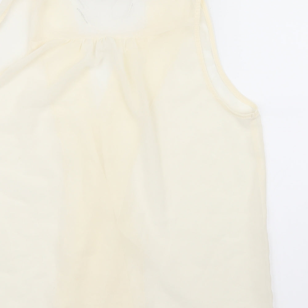 Atmosphere Womens White  Mesh Basic Blouse Size 12