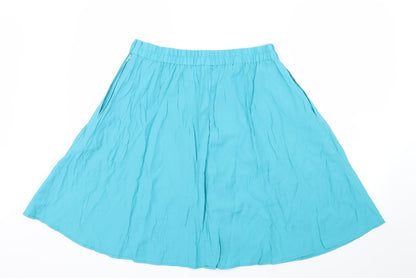 Preworn Womens Blue   A-Line Skirt Size L