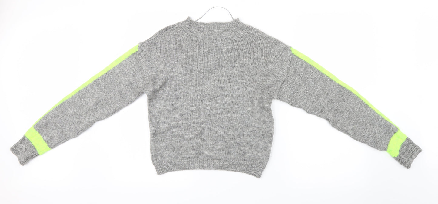 Primark Womens Grey  Knit Pullover Jumper Size 4