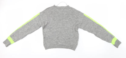 Primark Womens Grey  Knit Pullover Jumper Size 4