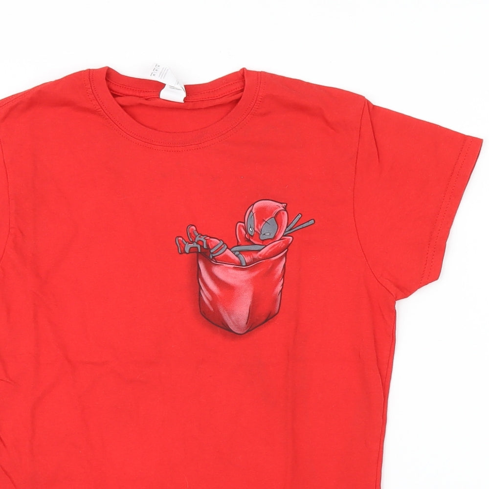 Womens UK Size M Gildan Red Basic T-Shirt