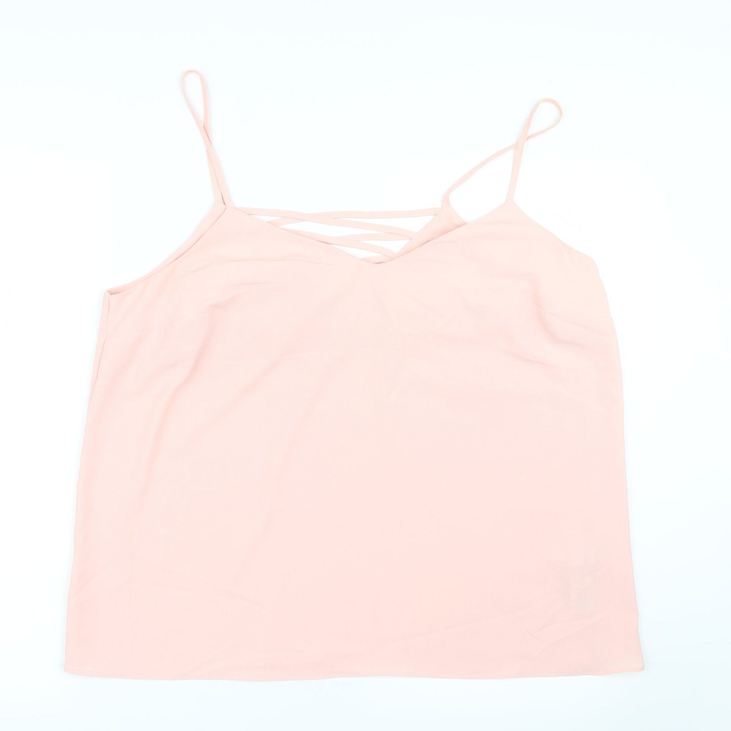 Womens UK Size 16 New Look Pink Basic Blouse