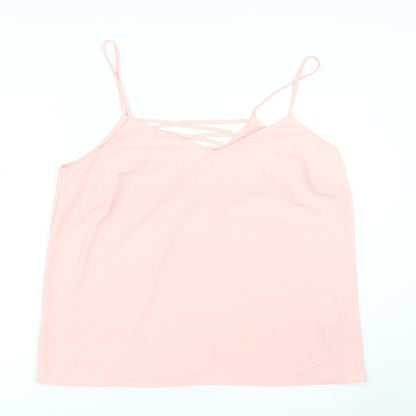 Womens UK Size 16 New Look Pink Basic Blouse