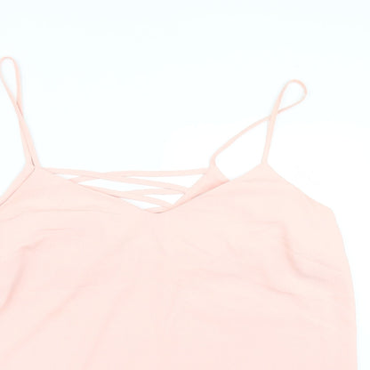 Womens UK Size 16 New Look Pink Basic Blouse