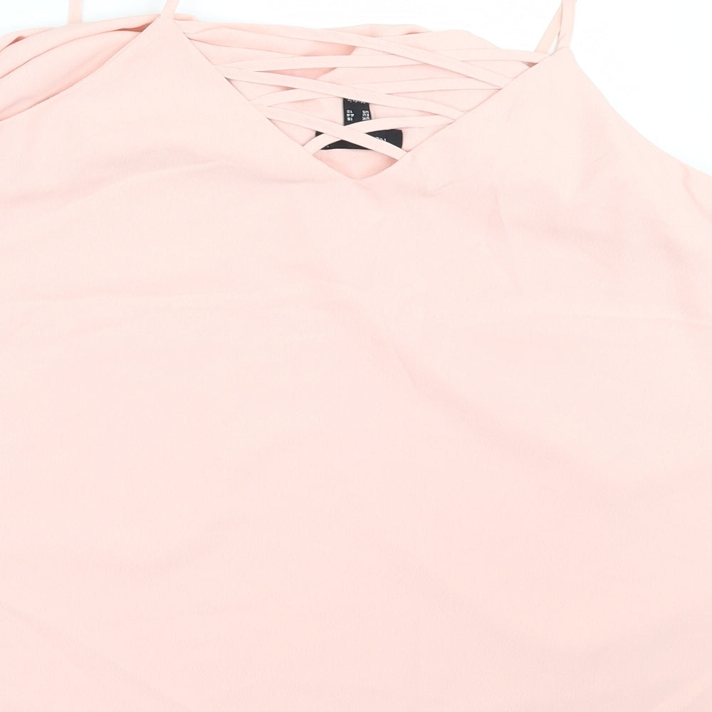Womens UK Size 16 New Look Pink Basic Blouse