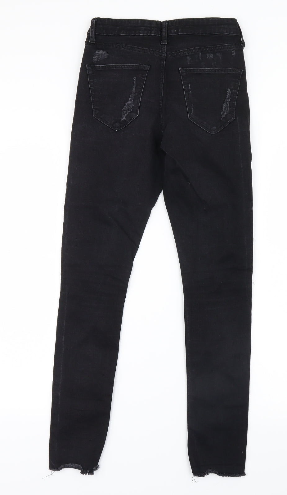 Miss Selfridge Womens Black  Denim Straight Jeans Size 8 L27 in